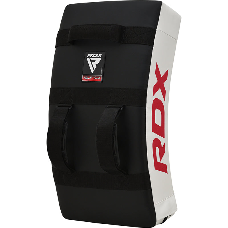 RDX T1 Curved Kick Shield with Nylon Handles #color_white