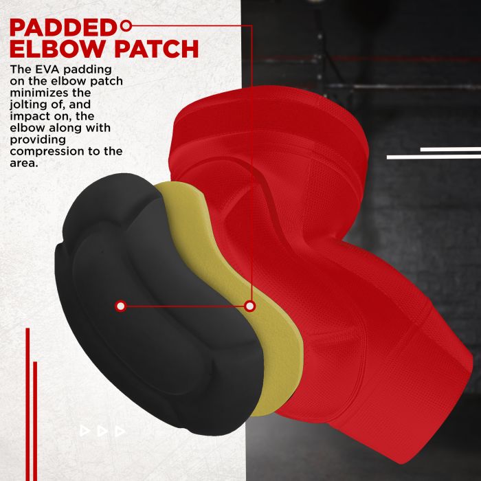 RDX Elbow Foam Pad OEKO-TEXÂ® Standard 100 certified#color_redwhite